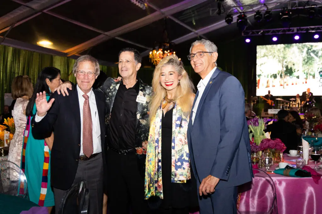 Stephen Klineberg, Barry Mandel, Sofia Adrogue, Robert Gallegos at the Gala on the Green benefiting Discovery Green. (Photo by Lawrence Elizabeth Knox)