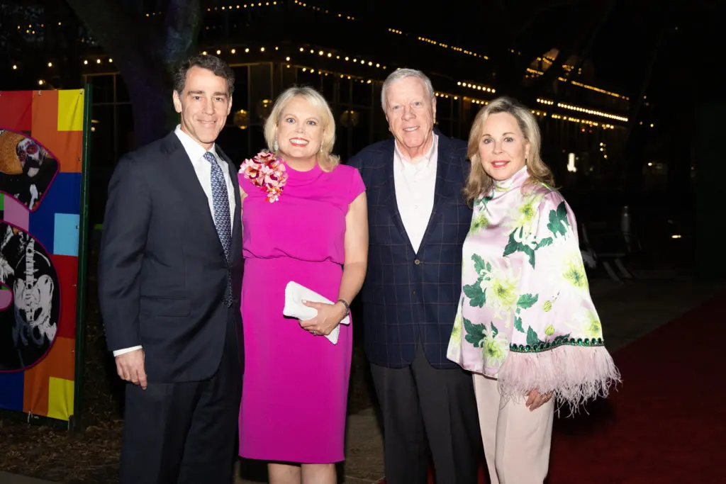 Drew & Julie Sudduth, Rich & Nancy Kinder at the Gala on the Green benefiting Discovery Green. (Photo by Lawrence Elizabeth Knox)