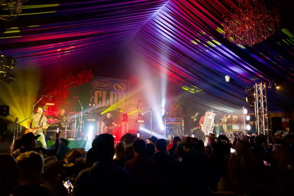 The scene at Cotton Holding's Houston Livestock Show & Rodeo barbecue cook-off party. (Photo by Ashley Patranella, Painted Peacock Photography)