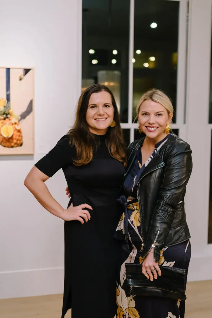 Johanne Beaulieu Gatto, Piper Faust at the Houston Center for Photography 42nd Print Auction Kickoff (Photo by Johnny Than)