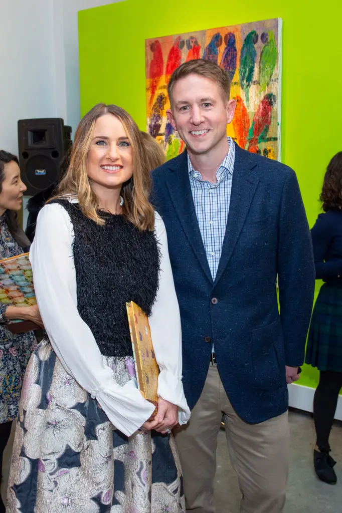 Stacie & Scott Lalendorff at Laura Rathe Fine Art opening for Year of the Rabbit (Photo by Jacob Power Photography)