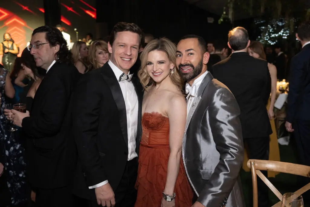 Kenny & Kimberly Parsley, Fady Armanious at the Houston Ballet Ball, held in a state-of-the-art tent at the Margaret Alkek Williams Center for Dance  (Photo by Wilson Parish)