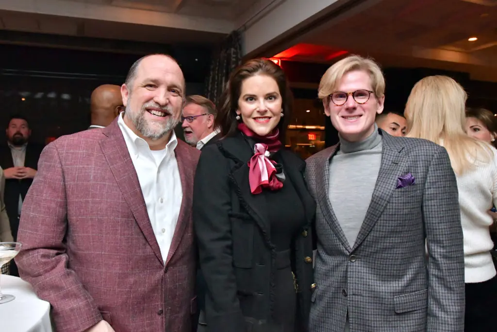 Kirk Kveton, Ann Ayer, Daniel Irion at the Men of Distinction announcement party at Steak 48  (Photo by Alex Montoya)