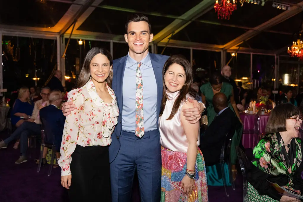Karen Farber, Brandon Bourque, Lisa Helfman at the Gala on the Green benefiting Discovery Green. (Photo by Lawrence Elizabeth Knox)