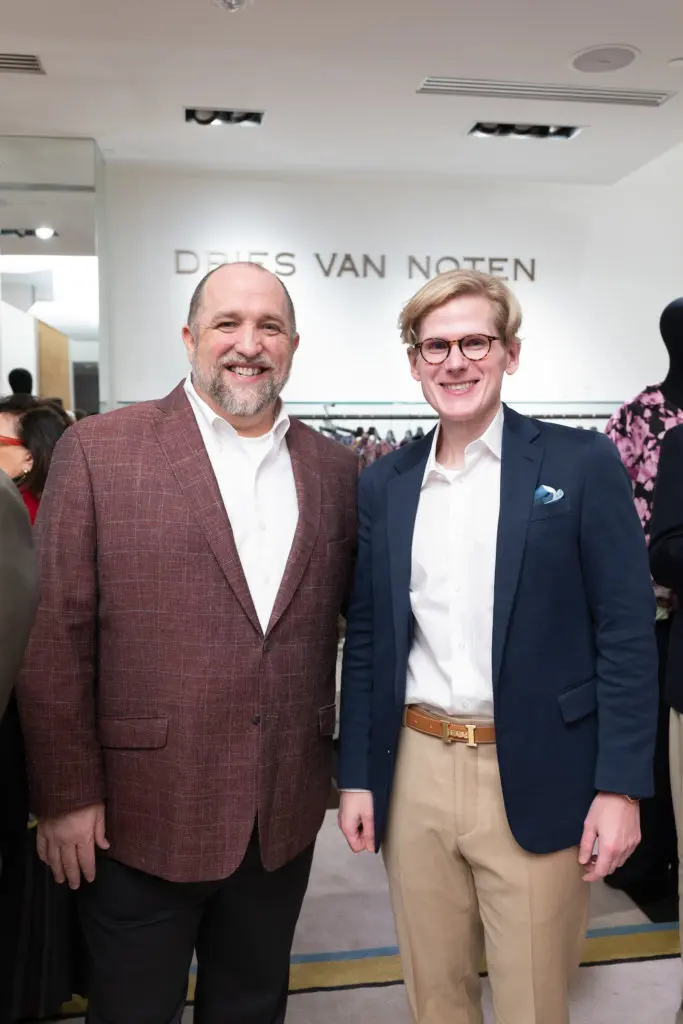  Kirk Kveton, Daniel Irion at Saks Fifth Avenue for the Houston Sweethearts tea party. (Photo by Daniel Ortiz)