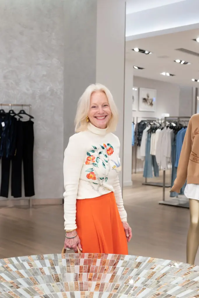 Trish Morille at Saks Fifth Avenue for the Houston Sweethearts tea party. (Photo by Daniel Ortiz)