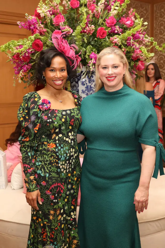 Roslyn Bazzelle-Mitchell, April McGee at the Children's Memorial Hermann Hospital 'Mommy & Me High Tea' held at the St. Regis Hotel. (Photo by Priscilla Dickson)