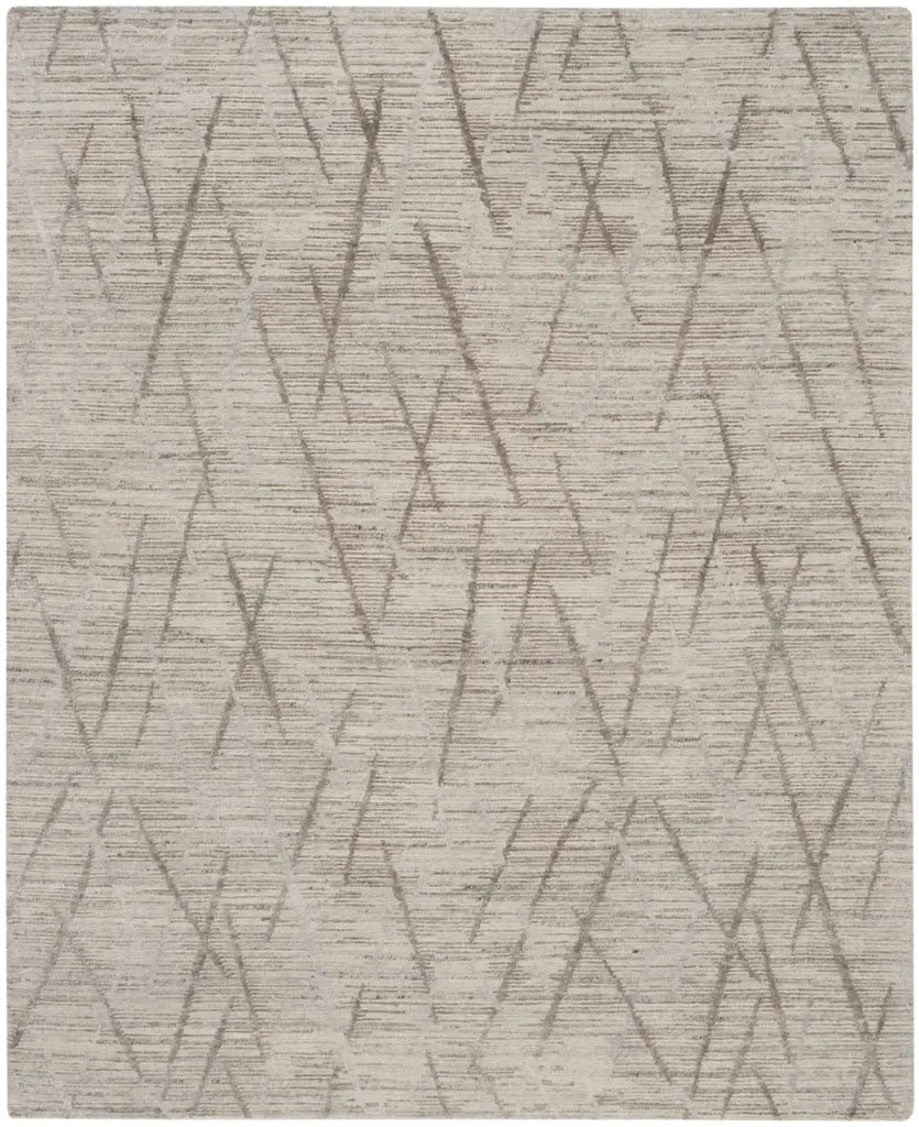 A neutral backdrop with a subtle geometric pattern.