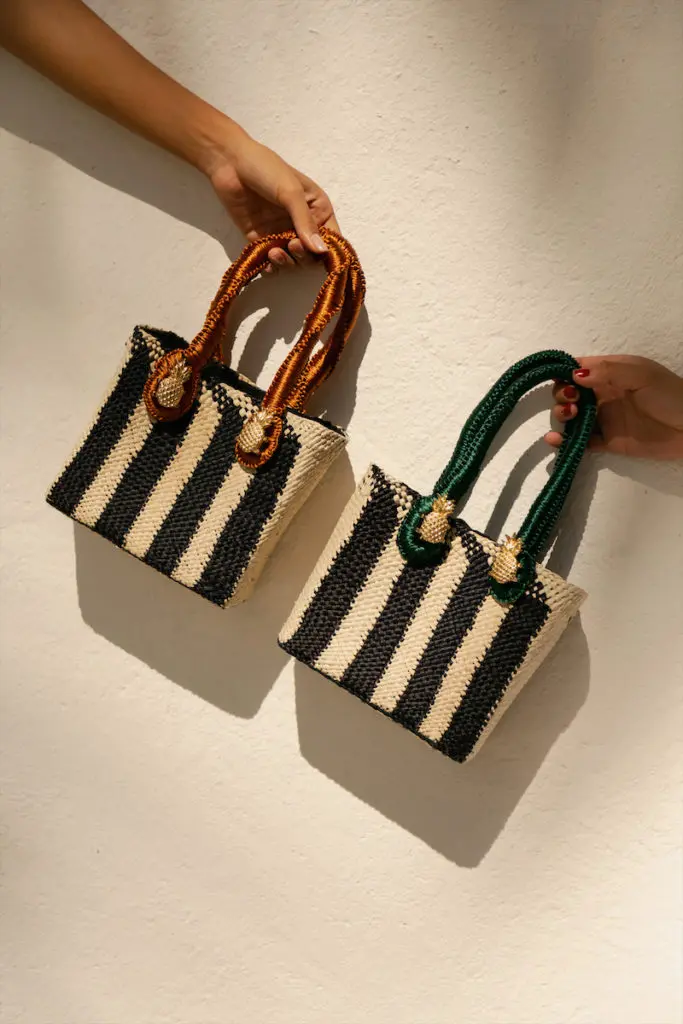 Colombian designer Colombian's handwoven apparel and bags. 