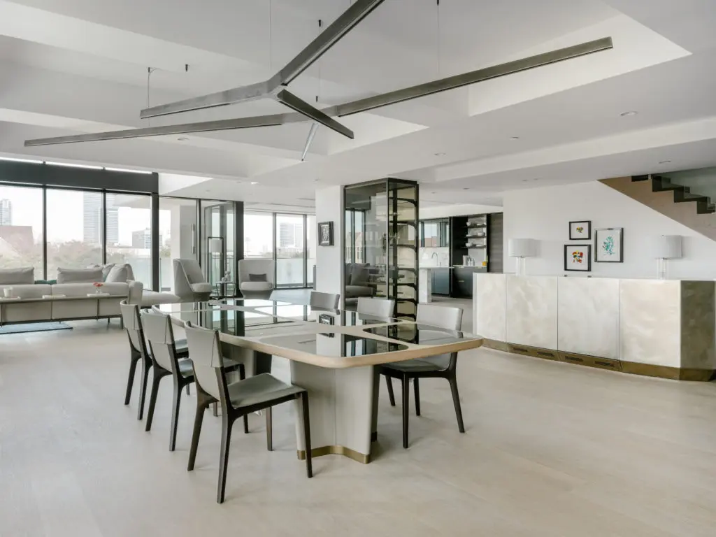 The open flow of the Casa Companies residence at The River Oaks condo building. (Photo by Divya Pande)