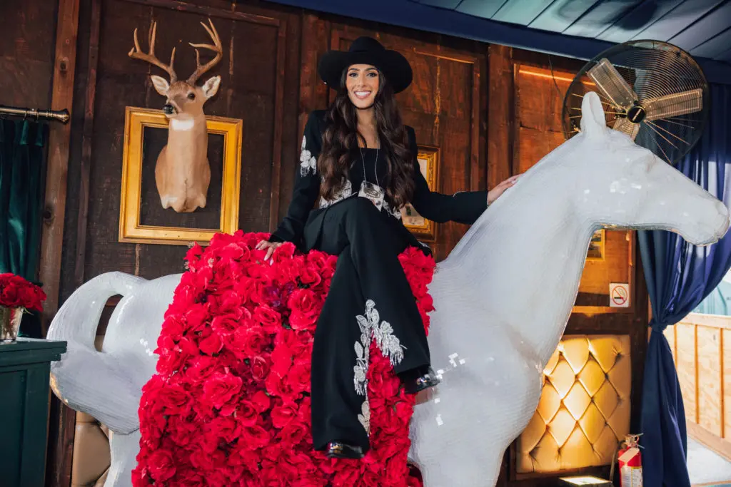Cotton Holdings executive vice president of marketing and branding Zinat Ahmed created the fab decor for Cotton Q Club at the HLS&R barbecue cook-off. (Photo courtesy of Cotton Holdings Inc.)
