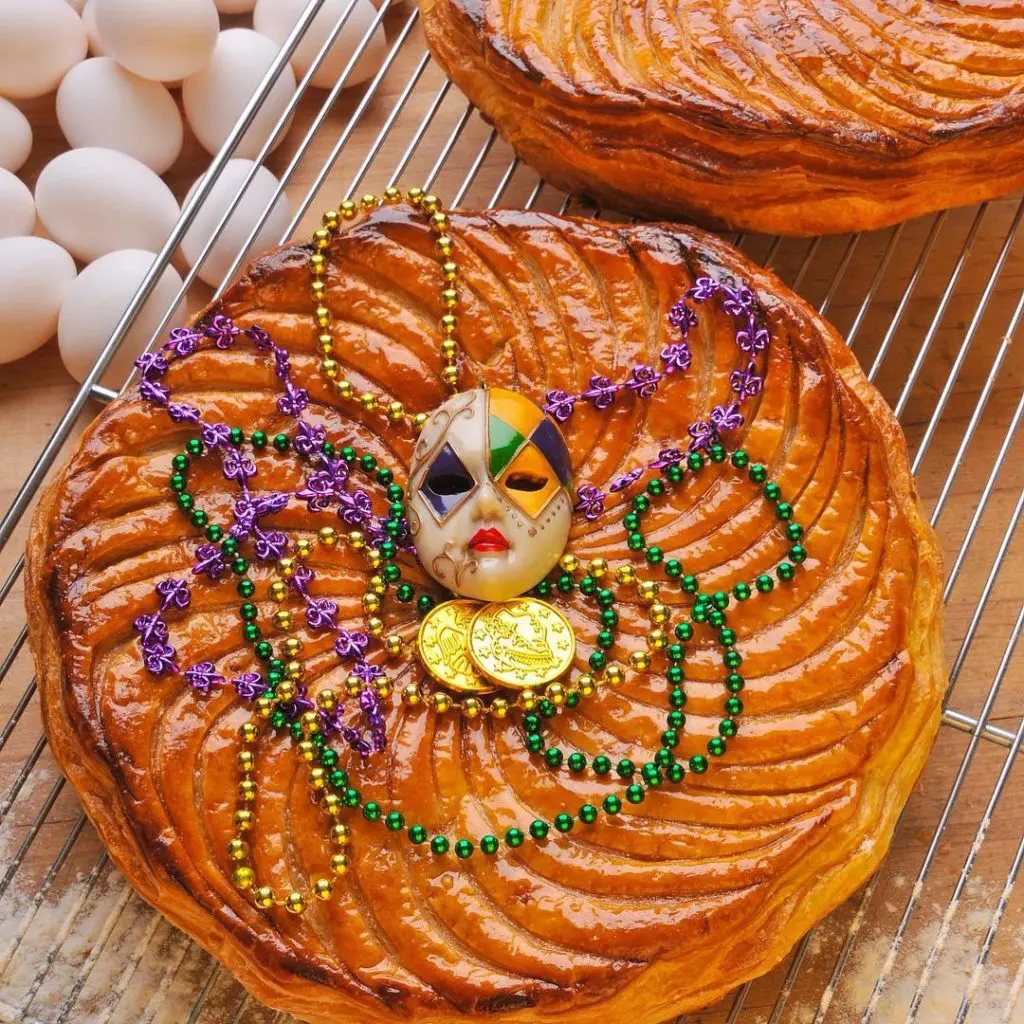 A traditional galette de rois, a puff pastry cake filled with almond cream made to celebrate the Epiphany. (Photo by Jenn Duncan)