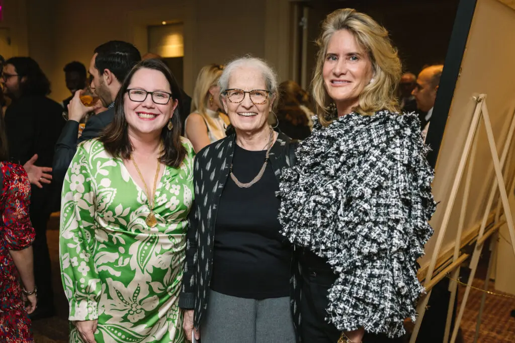 Catherine Couturier, Anne Tucker, Meg Murray at Houston Center for Photography's Print Auction & Dinner (Photo by Johnny Than)