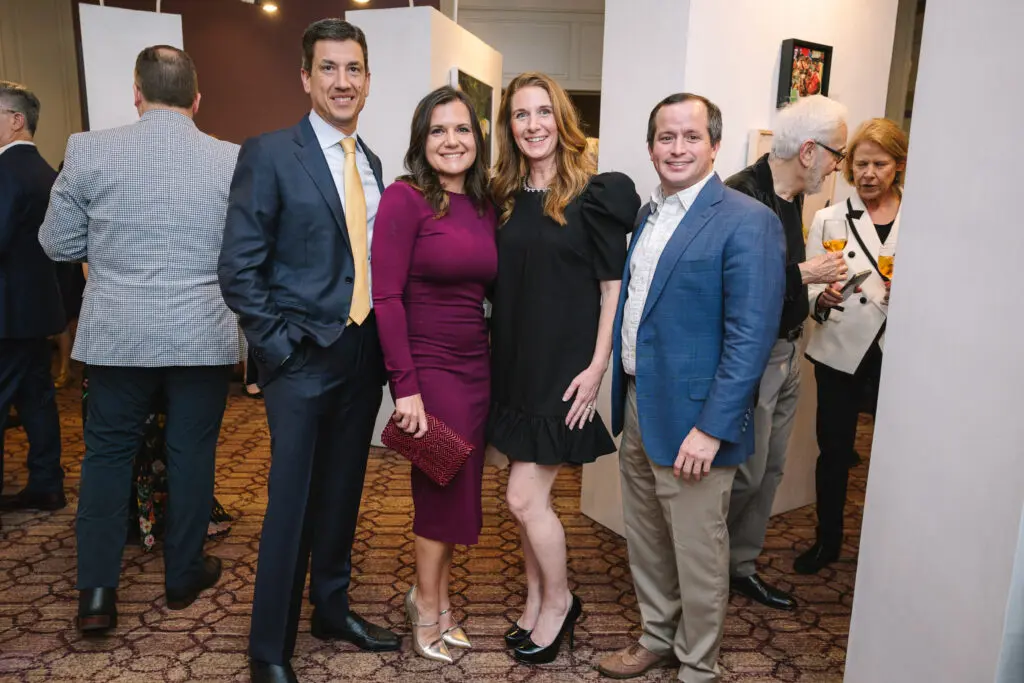 Joe & Johanne Beaulieu Gatto, Whitney Guarisco, Matthew Wortmann at Houston Center for Photography's Print Auction & Dinner (Photo by Johnny Than)