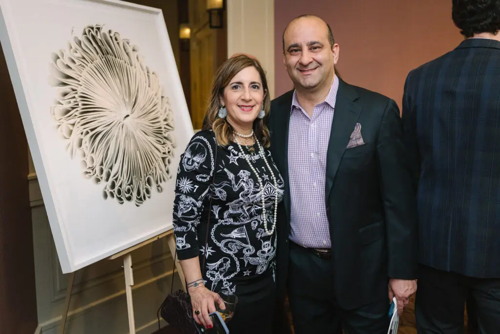 Avisheh Mohsenin, Ali Naraghi at Houston Center for Photography's Print Auction & Dinner (Photo by Johnny Than)