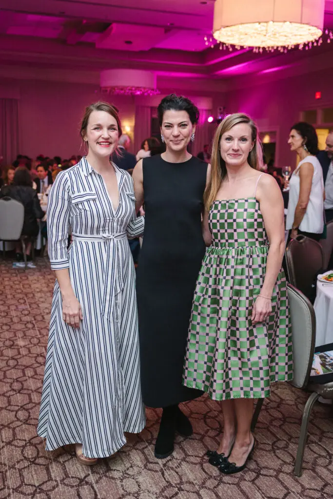 Abigail Henson, Lindsay Davis, co-chair Katherine Robinson at Houston Center for Photography's Print Auction & Dinner (Photo by Johnny Than)