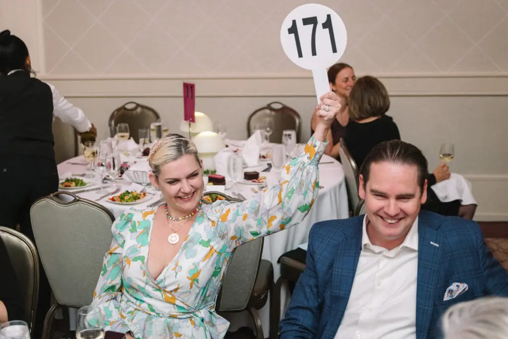 Bidding wars at Houston Center for Photography's Print Auction & Dinner  (Photo by Johnny Than)