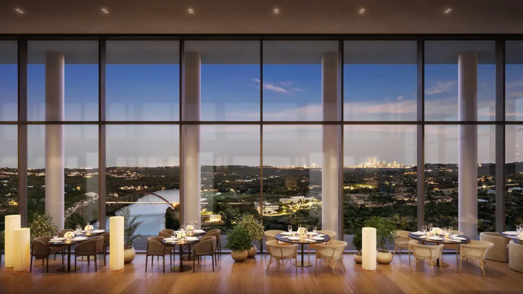 Four Seasons Private Residences Lake Austin's Upper Clubhouse Private Restaurant. (Images by DBOX for Austin Capital Partners)