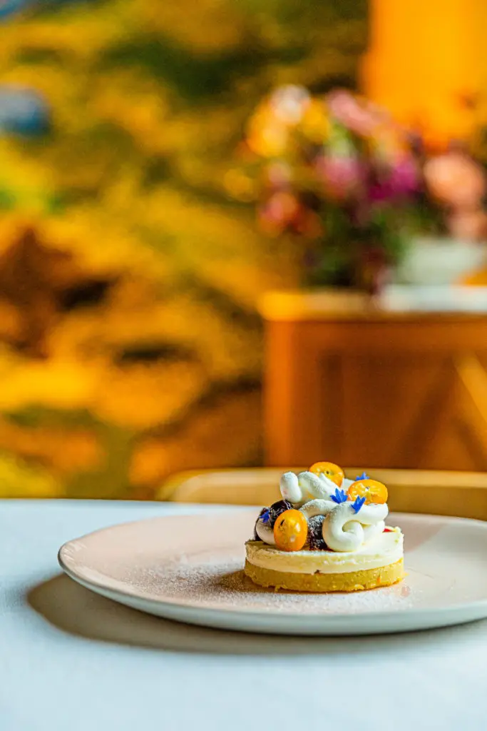 For dessert: Amygdalopita, made with pine nuts, meringue and cherries. (Photo by Zach Horst)