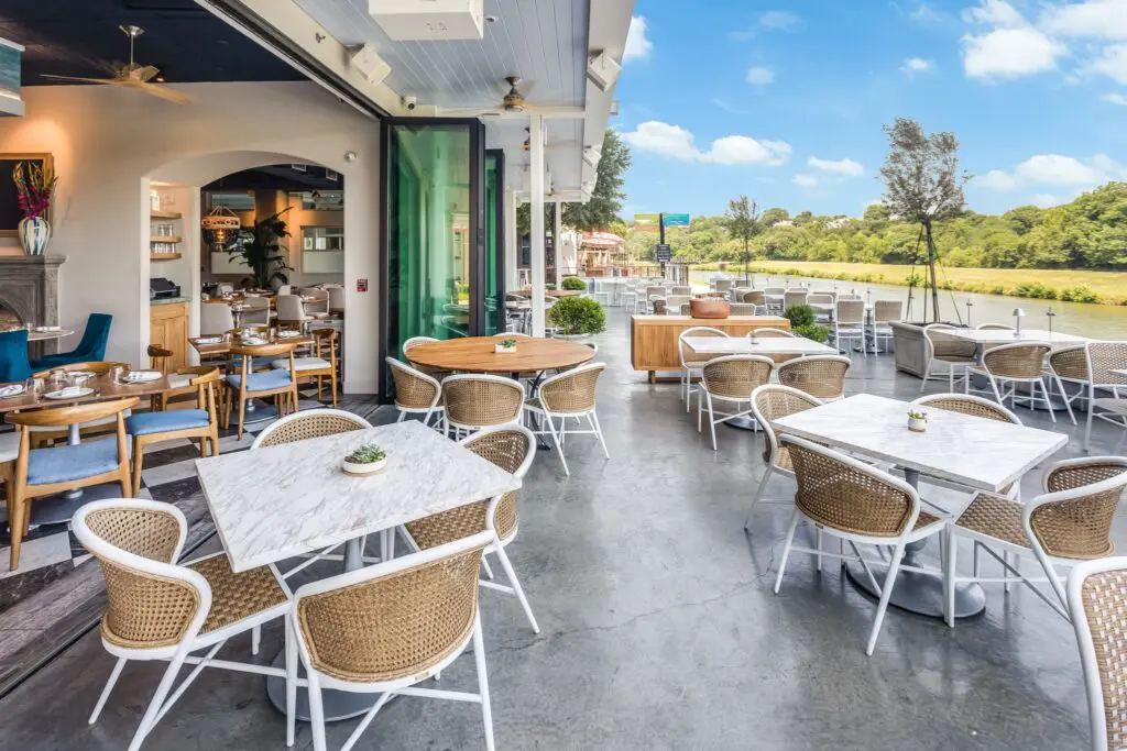 Quince Riverside makes the most of its sweeping riverside views.