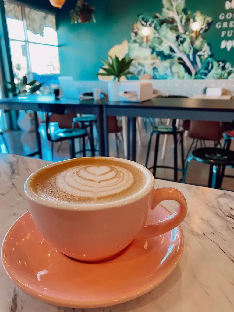Boulevard of Greens serves Roots in Bloom coffee with a plant-based twist.