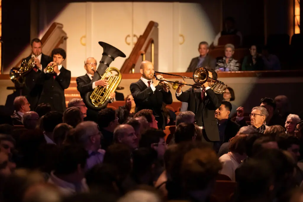 World-renowned brass quintent Canadian Brass at the 2023 CancerBlows in Dallas, Texas.  (Photo by Carla McDonald)