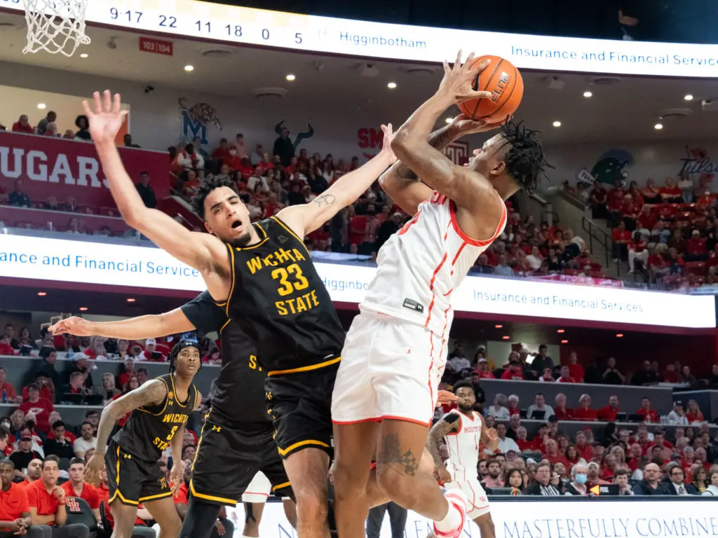UH guard turned NBA regular Marcus Sasser can create his own shot in traffic.  (Photo by F. Carter Smith)