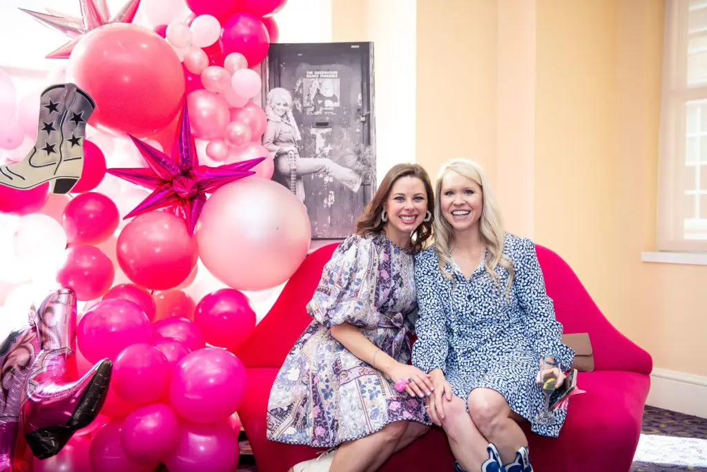 Anne Hill and Stephanie Ahmed at Bubbles, Boots, and Bingo.
