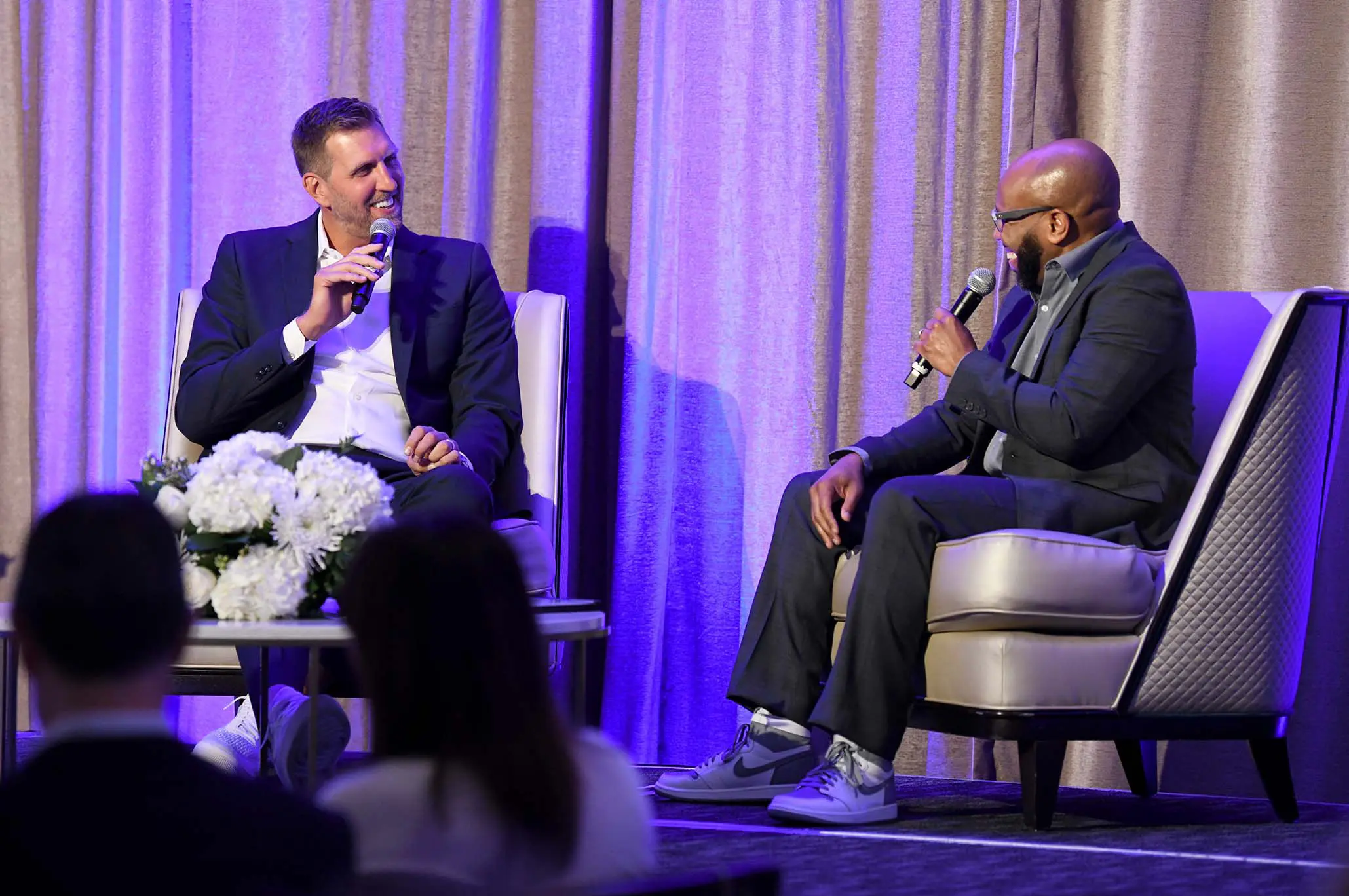 Educational First Steps speakers, Dirk Nowitzki, Donovan Lewis (Photo by Kristina Bowman)