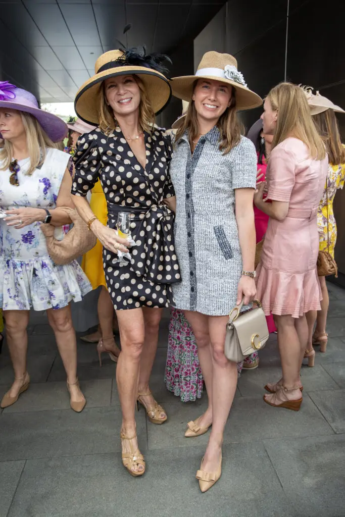 Emily Clay, Catherine Clay at Hermann Park Conservancy's 'Hats in the Park' luncheon. (Photo by Jenny Antill)