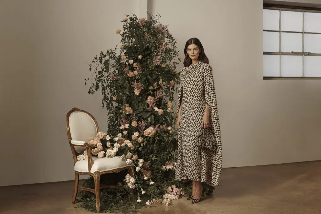 Valentino’s iconic logo creates a jaw-dropping outfit.