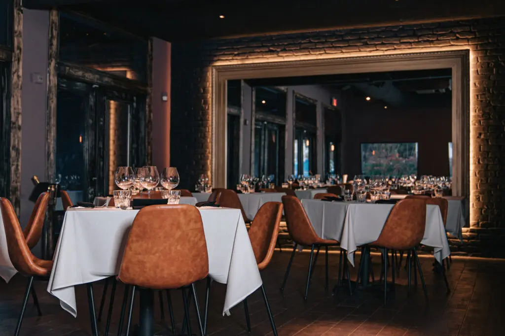 Inside the new French boite, PS-21 on Richmond Avenue. (Photo by Interiors: Raydon Creative, Food and Drink: Harold Cua)