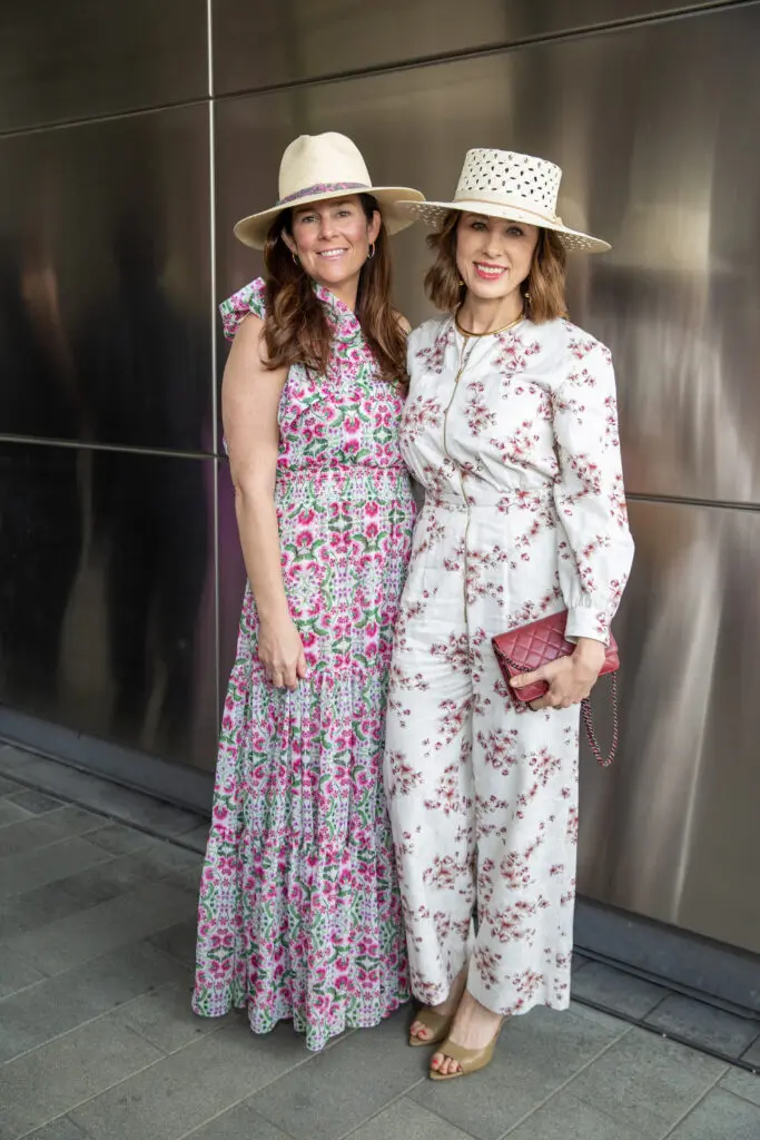 Katie Forney, Linsay Radcliffe at the Hermann Park Conservancy's 'Hats in the Park' luncheon (Photo by Jenny Antill)