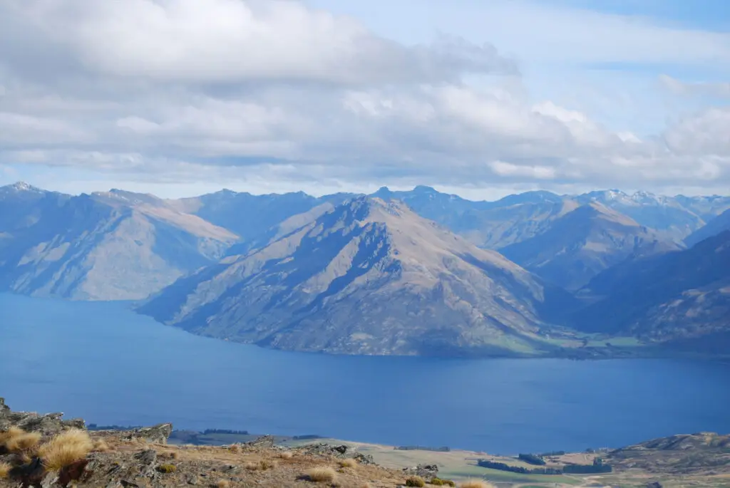 Lake Wakatipu in Queenstown, New Zealand. 