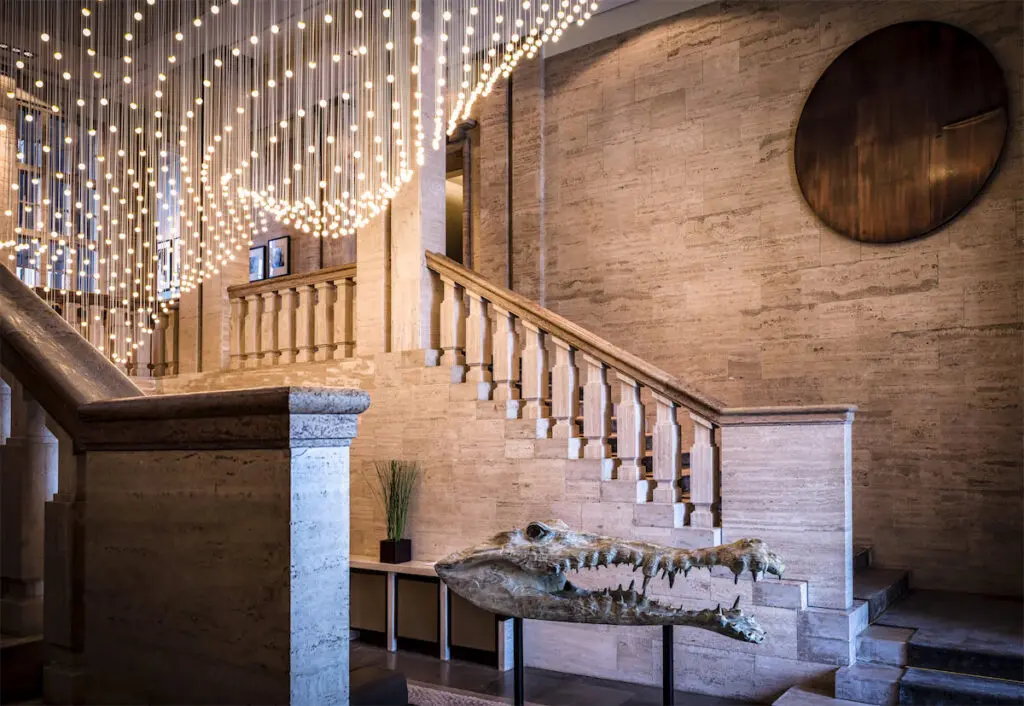 The incredible lobby entrance at Das Stue hotel in Berlin. (Photo by Steve Herud)