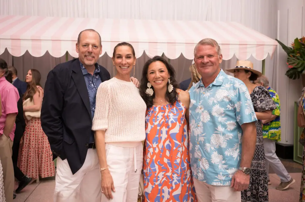 Michael & Lisa Holthouse, Tracie & Randy Hale at the Houston Museum of Natural Science 'Sunset Soirée' (Photo by Daniel Ortiz)