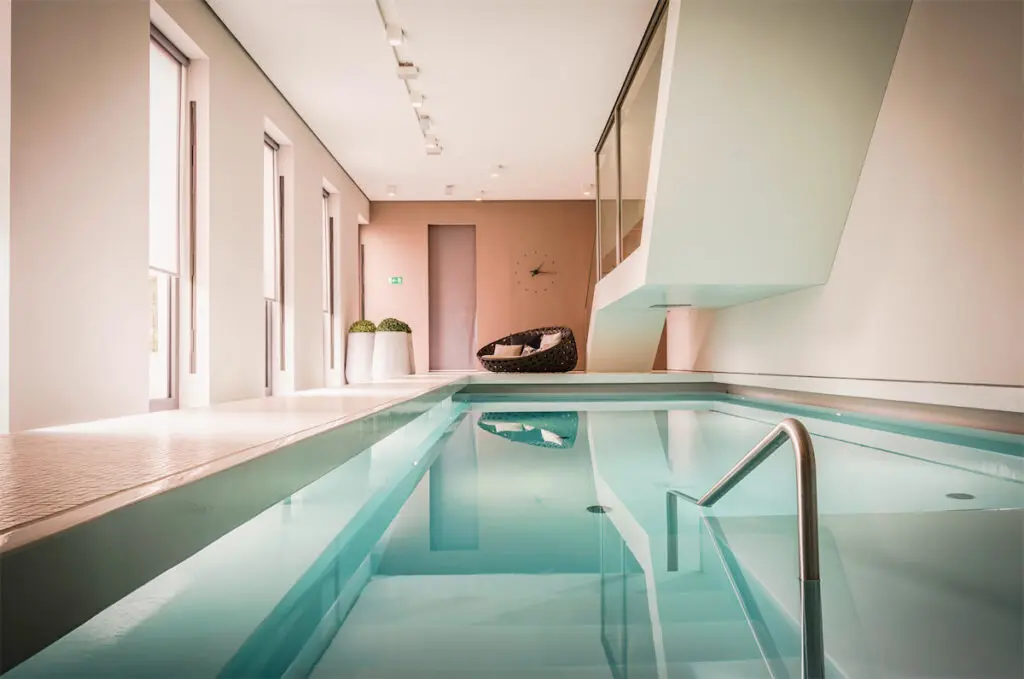 The Susanne Kaufmann Spa and Pool at Das Stue. (Photo by Steve Herud)