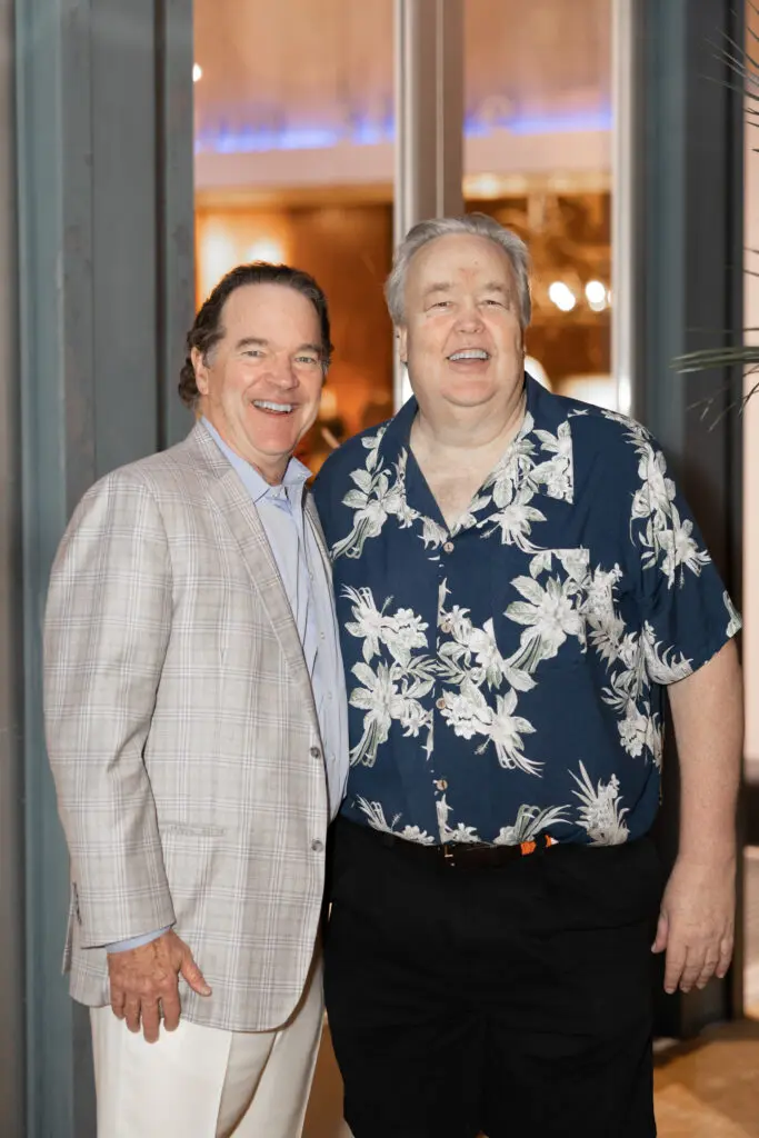 T. Mark Kelly, museum president and CEO Joel A. Bartsch at the Houston Museum of Natural Science 'Sunset Soirée' (Photo by Daniel Ortiz)