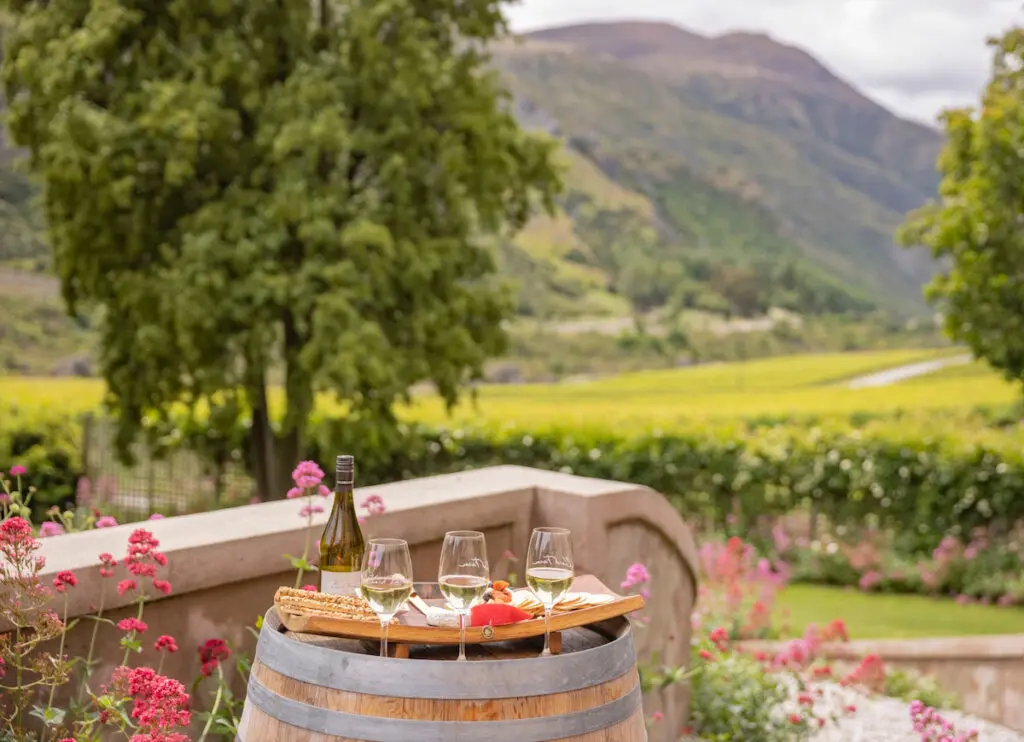Visiting wineries (including Chard Farm, pictured) is a popular New Zealand excursion. 