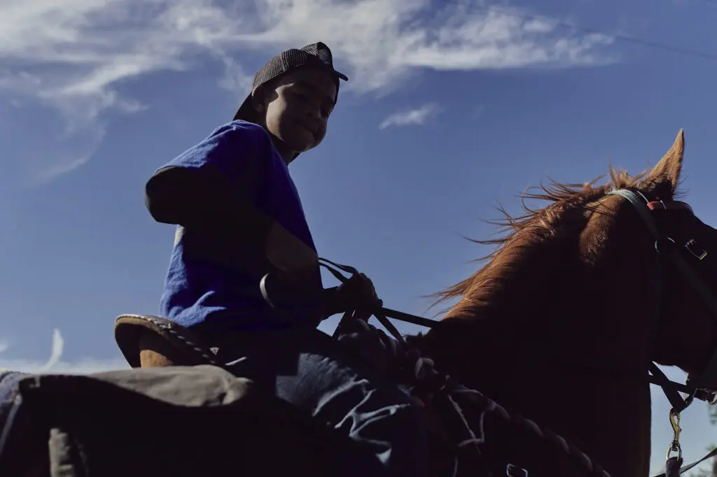 Gem Hale's "Young Cowboy on Trail Ride," 2020 