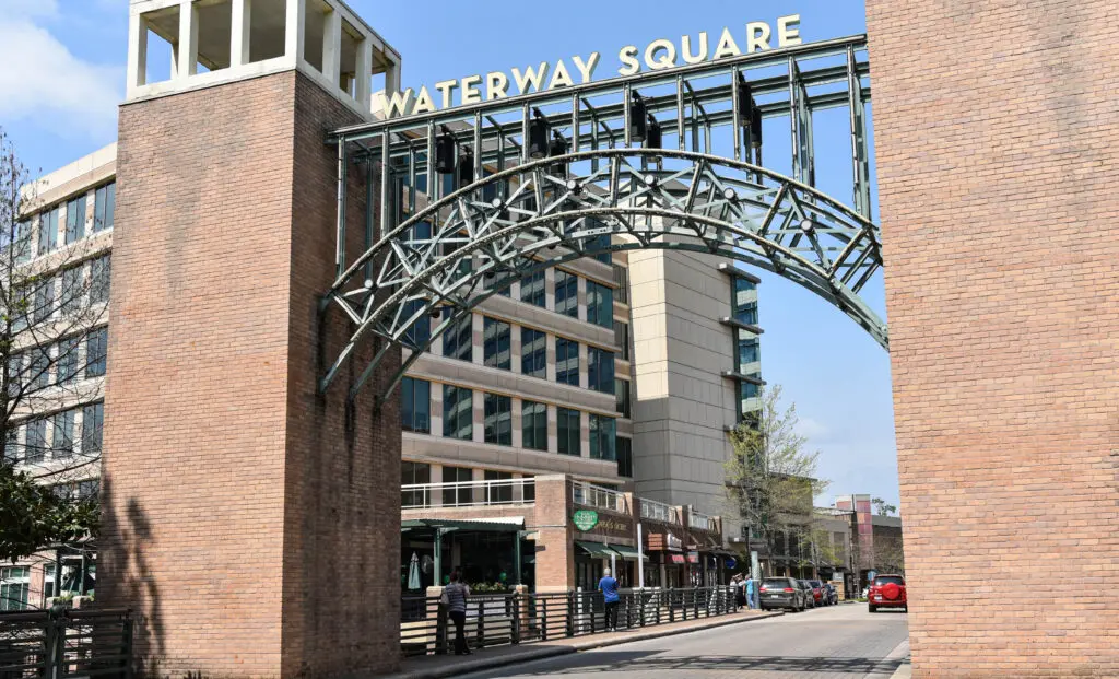 Waterway Square in The Woodlands is just one of the interesting hubs in The Woodlands.