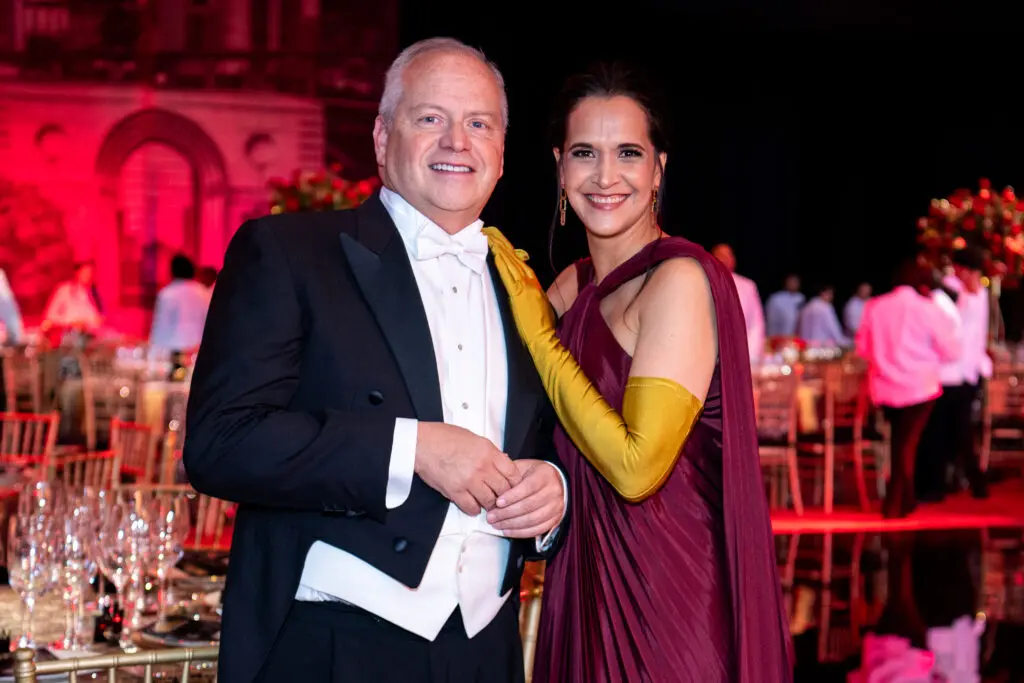 Rest assured that Houston Grand Opera artistic director Patrick Summers and HGO general director and CEO Khori Dastoor, pictured here at the 2023 Houston Grand Opera Ball, will honor the white tie fashion requisite. (Photo by Michelle Watson/CatchLight Group)