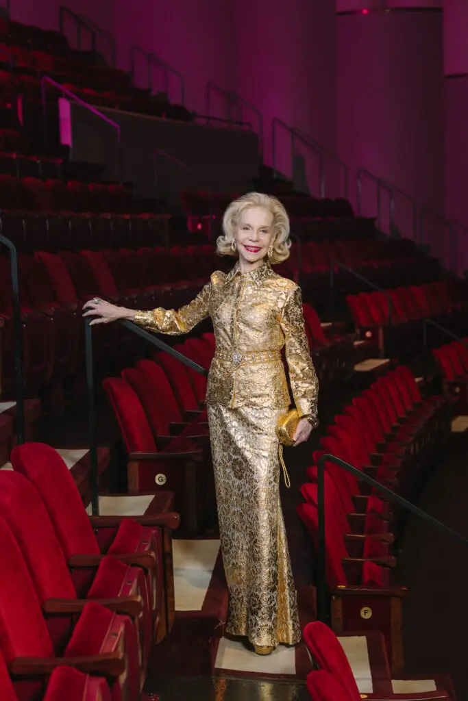 Lynn Wyatt is wearing a Valentino blouse and skirt from Tootsies. (Photo by Johnny Than)