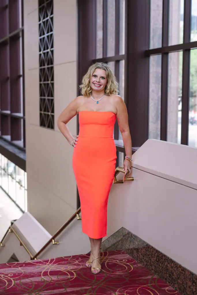 Valerie Dietrich wearing Alex Perry dress from Tootsies. (Photo by Johnny Than)