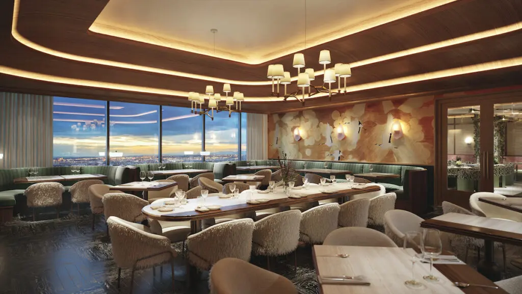 Rendering of a dining room at Park House Houston