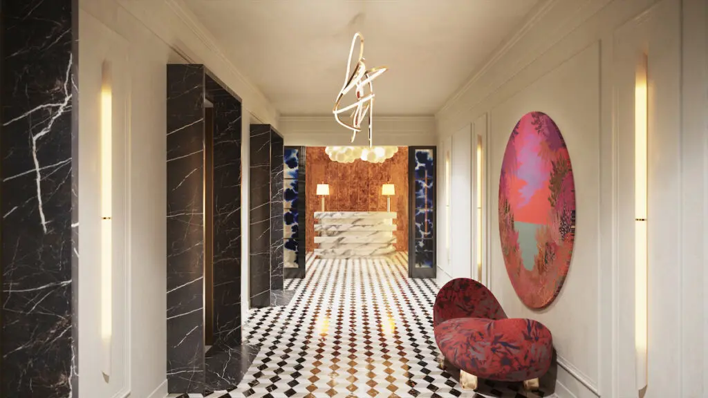 Rendering of the entry at Park House Houston