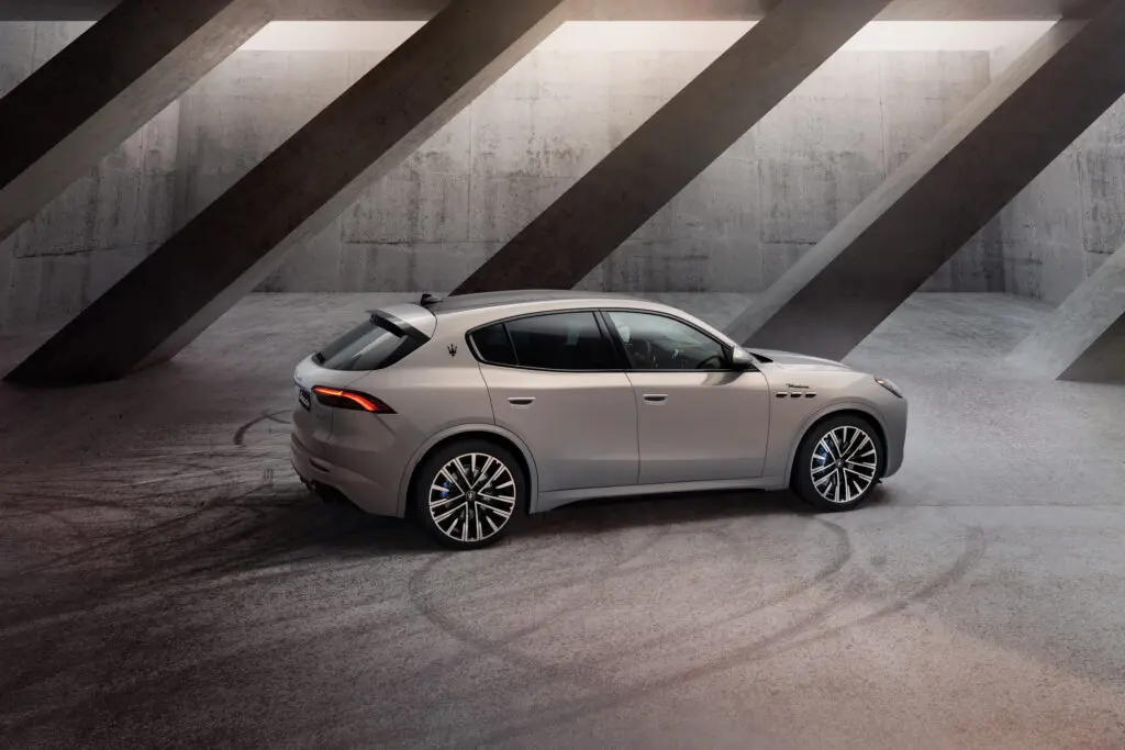Behind the spacious second row, the Grecale's cargo area offers up to 20 cubic feet of space, along with a flat load floor behind the power-folding rear seats. (Courtesy Maserati)