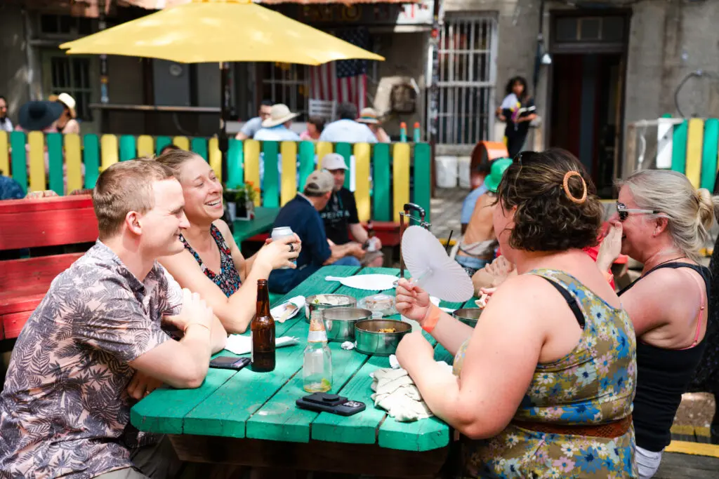 Diners celebrate the first annual Rock and Roll Picnic in 2022. (Photo by Mikah Danae)