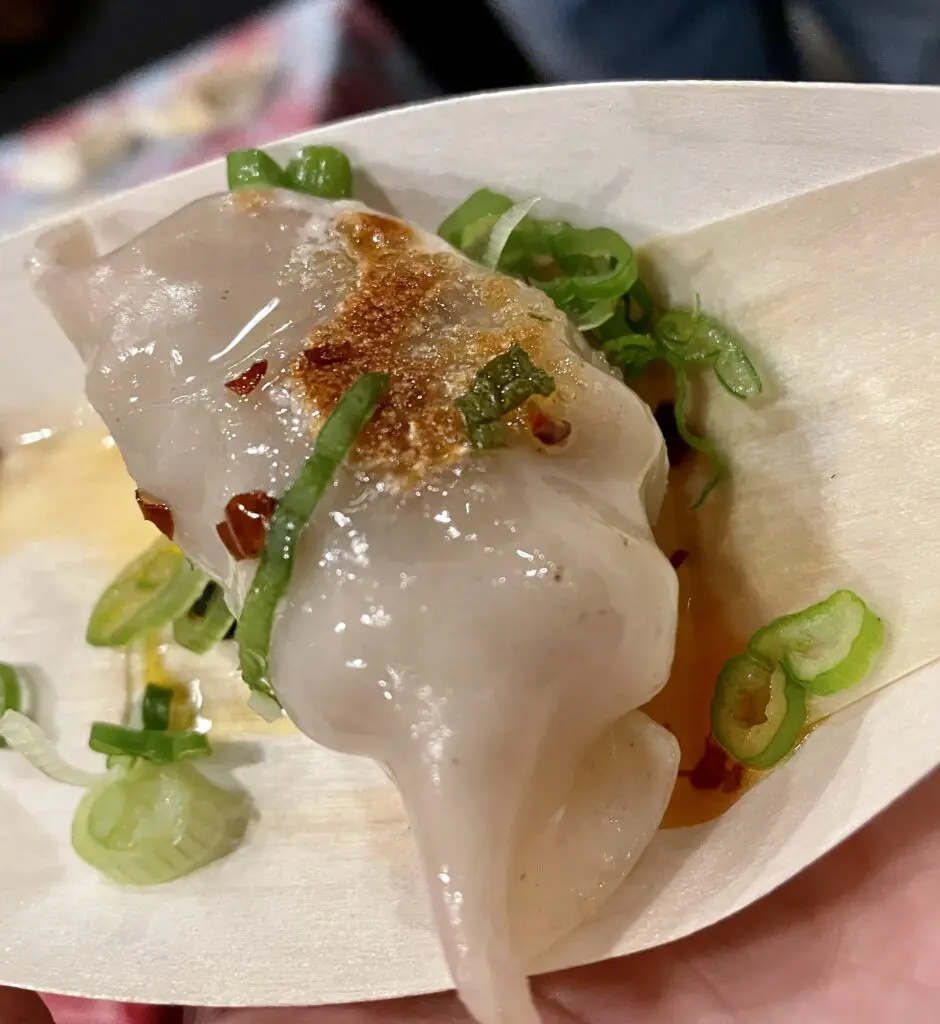 Hao and Dixya's beef and potato samosa dumpling from Night Market. (Photo by Courtney Dabney)