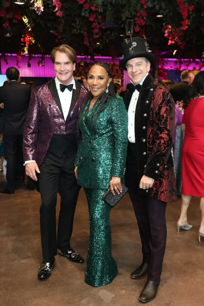 Chair emeritus George Lancaster, board president Myrtle Jones, board member Charles Walker at Stages Gala at The Gordy. (Photo by Priscilla Dickson)